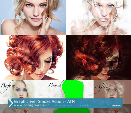  اکشن حالت دود برای فتوشاپ گرافیک ریور - Graphicriver Smoke Action | رضاگرافیک